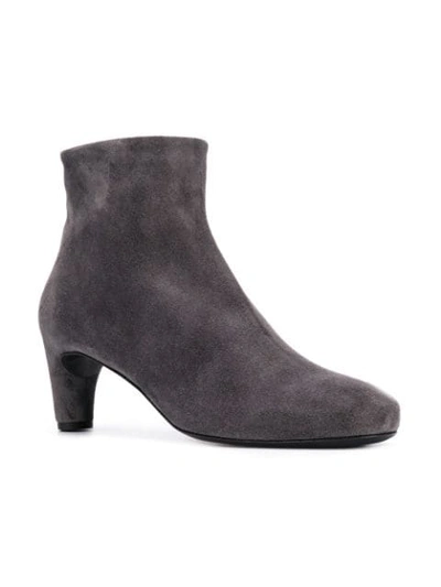 Shop Del Carlo Round Toe Ankle Boots In Grey