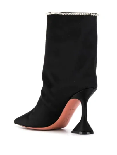 Shop Amina Muaddi Ankle Boots In Black