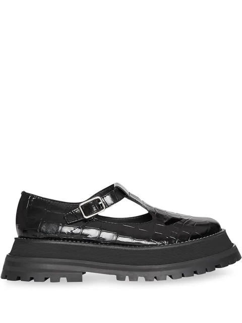 croc effect shoes