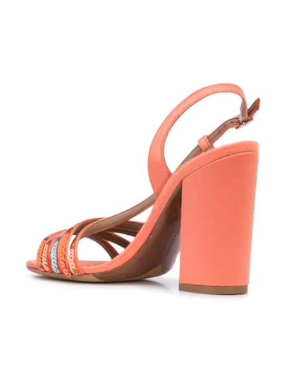 Shop Tabitha Simmons Viola Peach Sandals In Pink