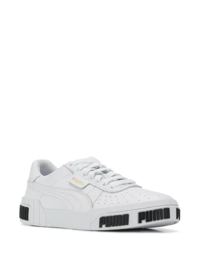 Puma Cali Perforated Leather Low-top Sneakers, White | ModeSens