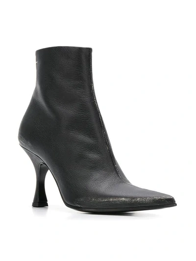 Shop Mm6 Maison Margiela Pointed Ankle Boots In Black