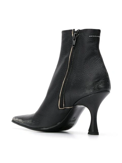 Shop Mm6 Maison Margiela Pointed Ankle Boots In Black