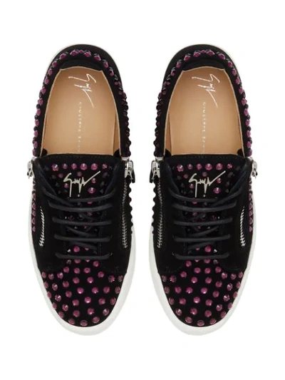 Giuseppe Zanotti Doris Crystal-embellished Sneakers In Black
