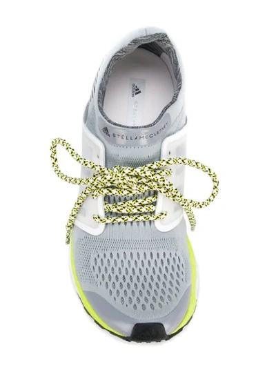 Shop Adidas By Stella Mccartney Contrast Lace-up Sneakers In Grey