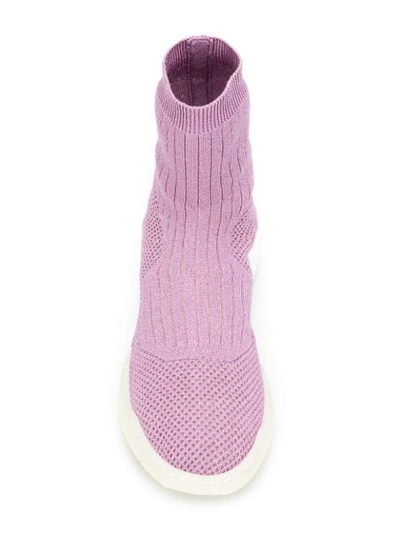 Shop Stella Mccartney Loop Lurex Sneakers In Pink