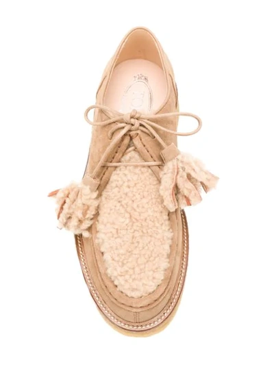 Shop Tod's Lace In Neutrals