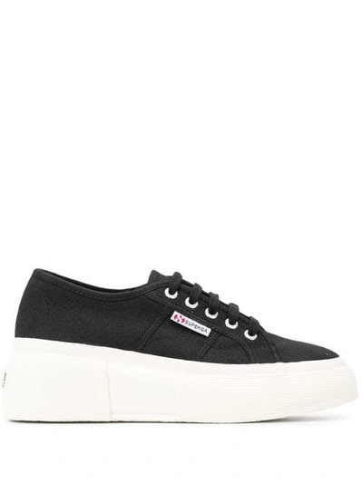 Shop Superga 2790 Platform Sneakers - Black