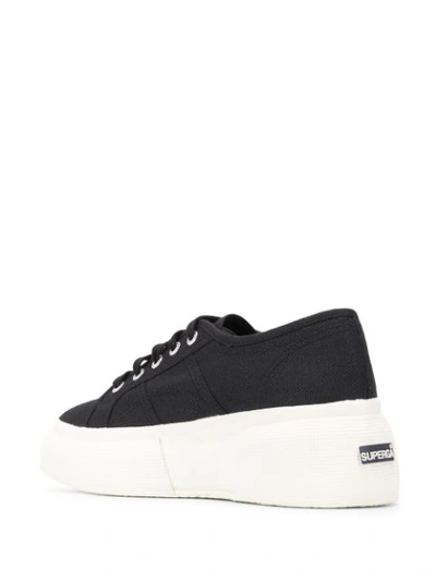 Shop Superga 2790 Platform Sneakers - Black