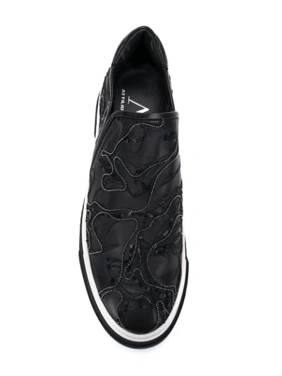 Shop Agl Attilio Giusti Leombruni Platform Slip-on Sneakers In Black