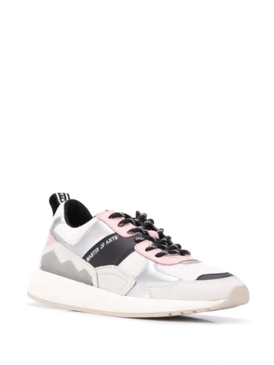 Shop Moa Master Of Arts Panelled Low Top Sneakers In White