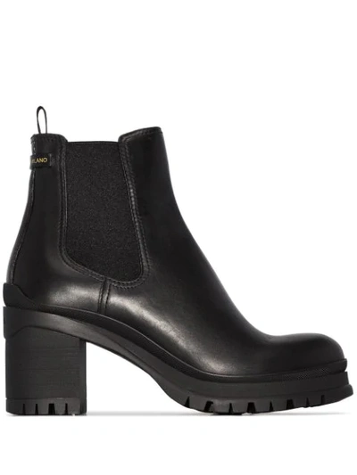 Shop Prada Platform Chelsea Boots - Black