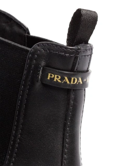 Shop Prada Platform Chelsea Boots - Black