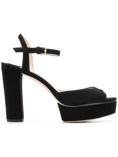 Shop Jimmy Choo Peachy 105 Sandals In Black