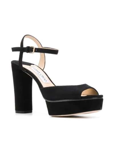 Shop Jimmy Choo Peachy 105 Sandals In Black