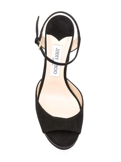 Shop Jimmy Choo Peachy 105 Sandals In Black