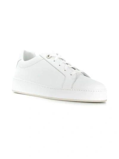 Shop Loro Piana Classic Lace-up Trainers In White