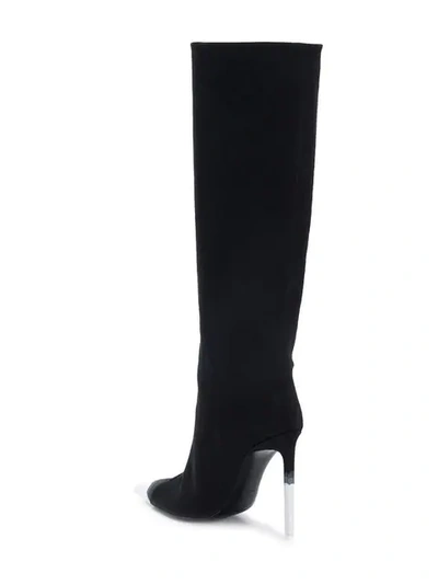 Shop Tom Ford Ombre Toe Cap Knee High Boots In Black