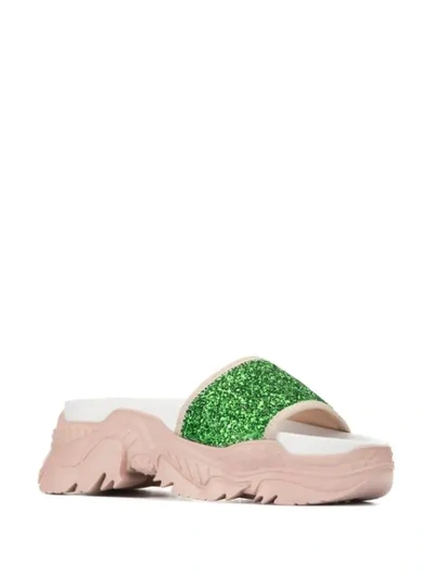 Shop N°21 Contrast Open-toe Slides In Pink