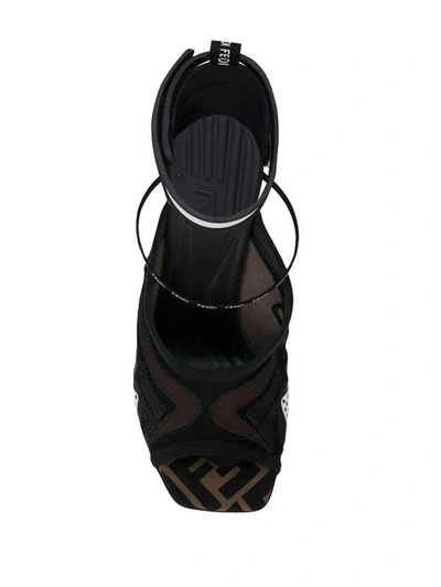 Shop Fendi Ffreedom Technical Mesh Sandals In Multicolour