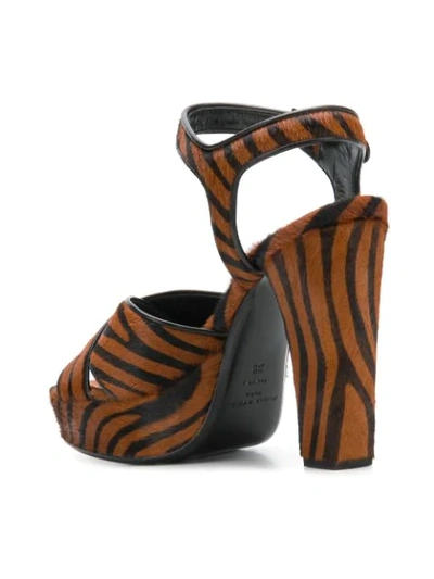 Shop Sonia Rykiel Mme Rykiel Zebra Sandals In Brown