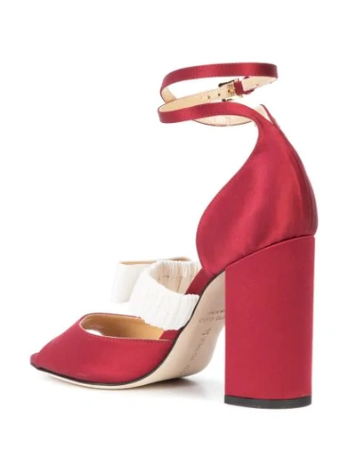 Shop Chloe Gosselin Zuzu Contrast Strap Sandals - Red