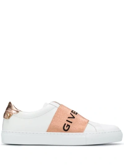 GIVENCHY ELASTIC LOGO SNEAKERS - 白色