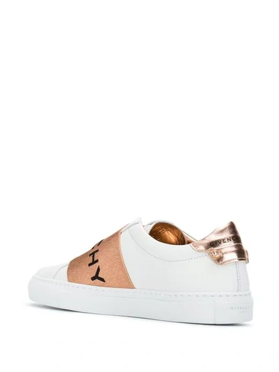 Shop Givenchy Elastic Logo Sneakers In White