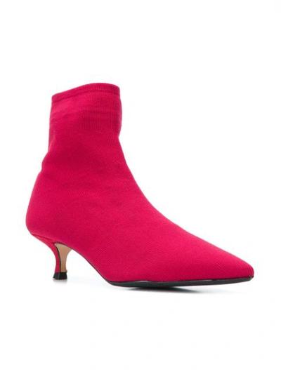 Shop Anna F . Stiletto Ankle Boots - Red