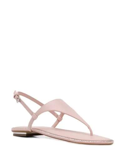 Shop Michael Michael Kors Studded Thong Sandals In Pink