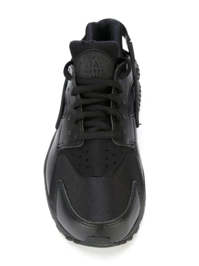 Shop Nike Air Huarache Run Sneakers In Black