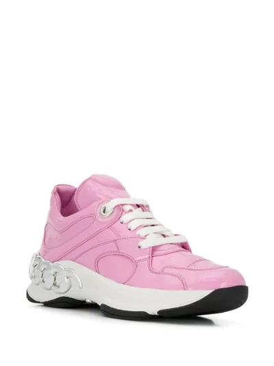 Shop Casadei Chunky Sneakers In Pink