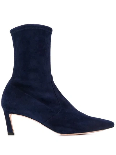 Shop Stuart Weitzman Rapture Ankle Boots In Blue