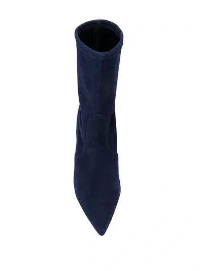 Shop Stuart Weitzman Rapture Ankle Boots In Blue