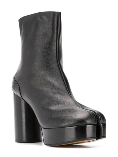 Shop Maison Margiela Tabi Toe Platform Boots In Black