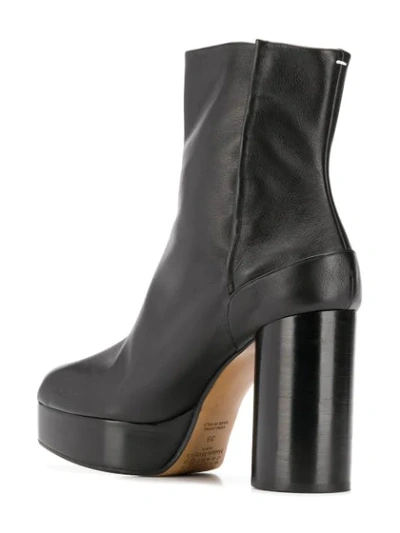 Shop Maison Margiela Tabi Toe Platform Boots In Black