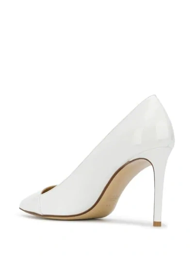 Shop Francesco Russo Pointed Toe Pumps In White