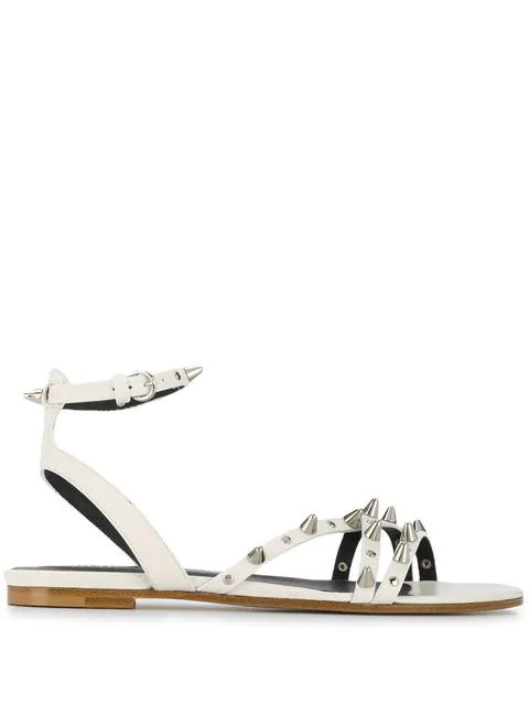 valentino studded flat sandals