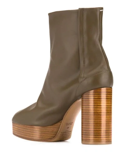 Shop Maison Margiela Tabi Platform Boots In Brown