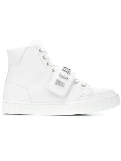 Shop Versus Logo Lace-up Sneakers - White