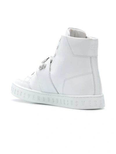 Shop Versus Logo Lace-up Sneakers - White