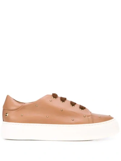 Shop Agl Attilio Giusti Leombruni Platform Sole Sneakers In Brown