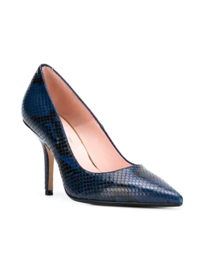 Shop Anna F . Snakeskin Effect Pumps - Blue