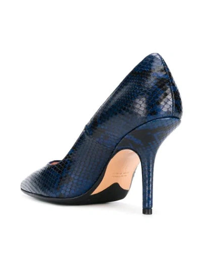 Shop Anna F. Snakeskin Effect Pumps - Blue