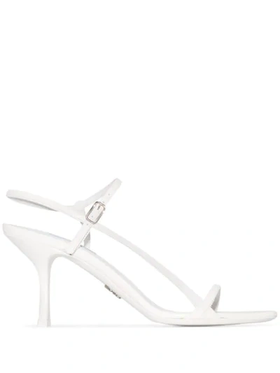Shop Prada Strappy Sandals - White