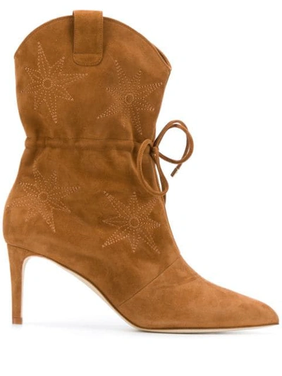 Shop Chloe Gosselin Thelma Emb Boots In Neutrals