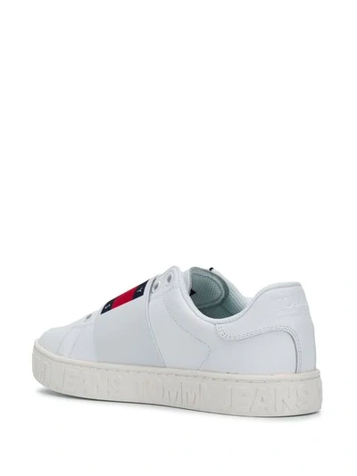 Shop Tommy Hilfiger Logo Strap Sneakers In White