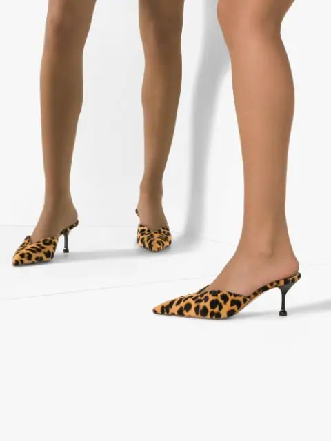 prada leopard mules