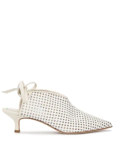 Shop Tibi Pointed Tip Pumps In White