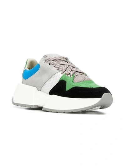 Shop Mm6 Maison Margiela Classic Chunky Sneakers In H7150 Grey/multicolour